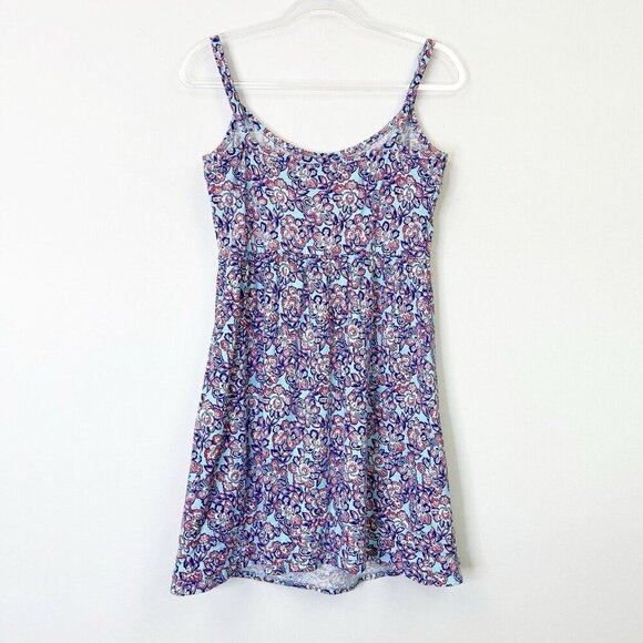 Tommy Bahama Dress Womens Size Medium Red Blue Floral Sleeveless - Picture 2 of 9